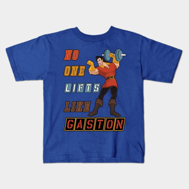 Gaston Lifts Kids T-Shirt by Christastic